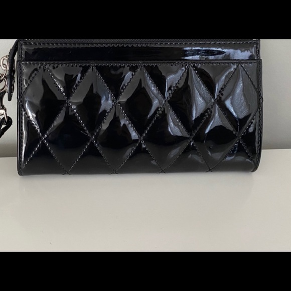 Coach Black Patent Leather Wristlet - Picture 3 of 6
